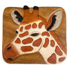 Giraffe Handcrafted Wood Stool Footstool - inthegardenandmore.com