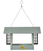 Gray and Blue Hanging Poly Lumber Combination Hopper and Suet Feeder - inthegardenandmore.com