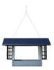 Gray and Blue Hanging Poly Lumber Combination Hopper and Suet Feeder - inthegardenandmore.com