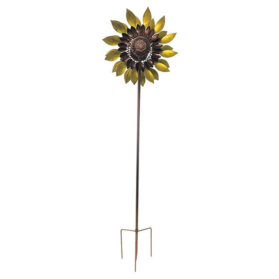 Greek Helios Sun Flower Kinetic Wind Spinner - inthegardenandmore.com