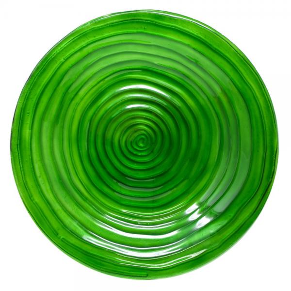 Green Swirl Glass Replacement Birdbath Bowl - inthegardenandmore.com