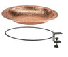 Hammered Copper Deck Mount Birdbath - 18" - inthegardenandmore.com