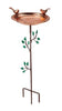 Hammered Copper Tree Themed Garden Stake Birdbath - inthegardenandmore.com