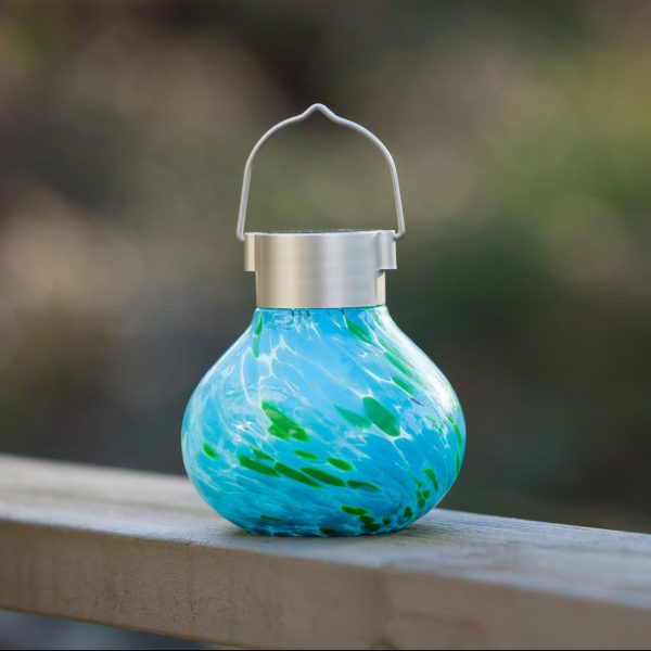 Hand Blown Glass Solar Tea Lanterns - inthegardenandmore.com