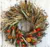 Harvested Grains Dried and Preserved Fall Wreath - 18" - inthegardenandmore.com