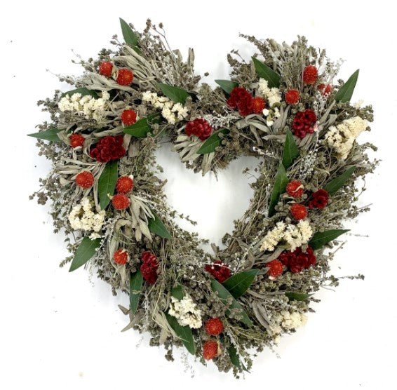 Heart’s Desire Dried and Preserved Wreath – 15” - inthegardenandmore.com