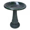 Hunter Green Fiber Clay Birdbath Set - inthegardenandmore.com