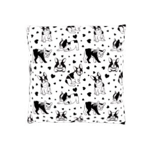 I Love French Bulldog Reversible Throw Pillows (Set of 2) - inthegardenandmore.com