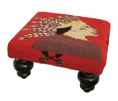 Indian Scout Handcrafted Hooked Wool Bench - inthegardenandmore.com