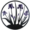 Iris Blooms Indoor Outdoor Metal Wall Art - inthegardenandmore.com