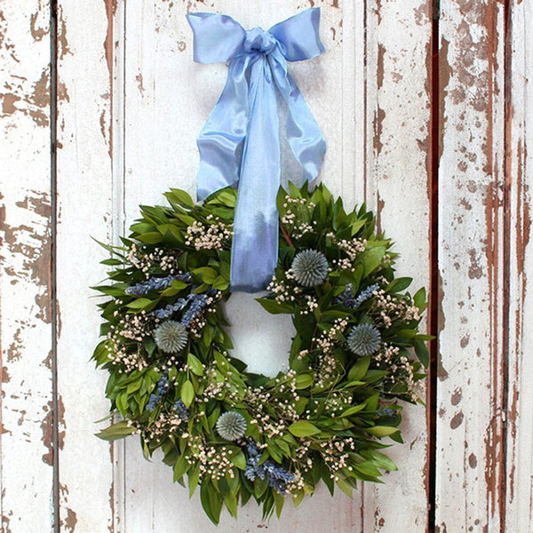 It's A Boy Fresh and Fragrant Wreath – 10" - inthegardenandmore.com