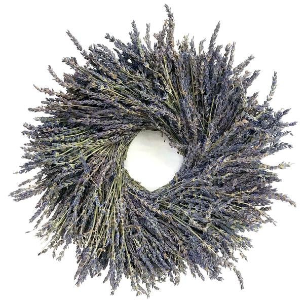 Lavender Natural Dried and Preserved Wreath – 16” - inthegardenandmore.com