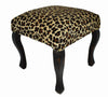 Accentuate your wild side with our Leopard Printed Cowhide Upholstered Stool. 