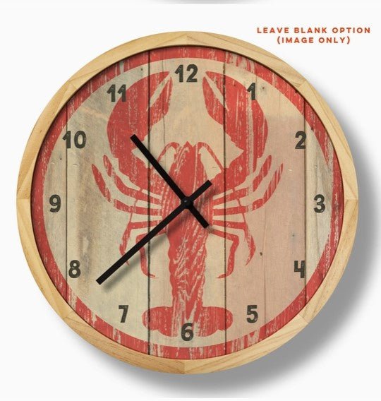 Lobster Rustic Casual Wall Clock – customizable - inthegardenandmore.com