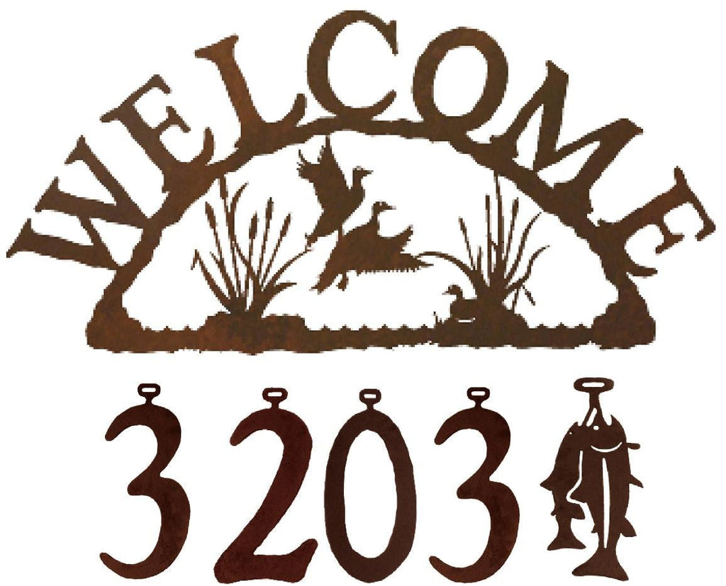 Loon Handcrafted Metal Welcome Address Sign - inthegardenandmore.com