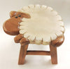 Lucy the Lamb Handcrafted Wood Stool Footstool for Children - inthegardenandmore.com