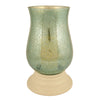 Mercury Glass Hurricane Candle Holder with Flameless Candle - inthegardenandmore.com