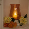 Mercury Glass Hurricane Candle Holder with Flameless Candle - inthegardenandmore.com