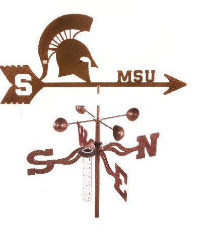 Michigan State Spartans Collegiate Rain Gauge Garden Stake Weathervane - inthegardenandmore.com