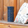 Midnight Blue Punched Metal Solar Lantern - inthegardenandmore.com