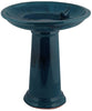 Mossy Green High Gloss Ceramic Birdbath Set - inthegardenandmore.com