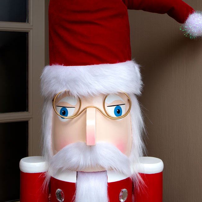 Mr. Clause Nutcracker Wooden Statue - inthegardenandmore.com