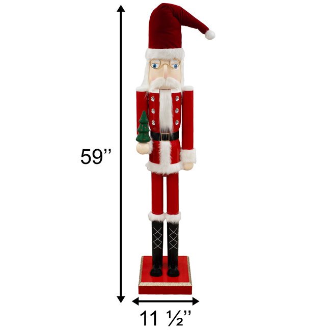 Mr. Clause Nutcracker Wooden Statue - inthegardenandmore.com