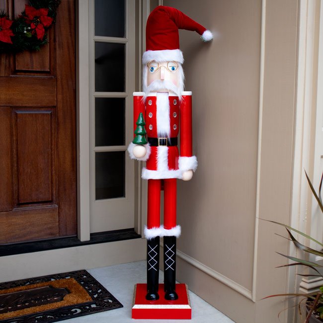 Mrs. Clause Nutcracker Wooden Statue - inthegardenandmore.com