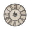 Natural Wood and Black Metal Wall Clock - inthegardenandmore.com