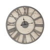 Natural Wood and Gray Metal Wall Clock - inthegardenandmore.com