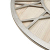 Natural Wood and Gray Metal Wall Clock - inthegardenandmore.com