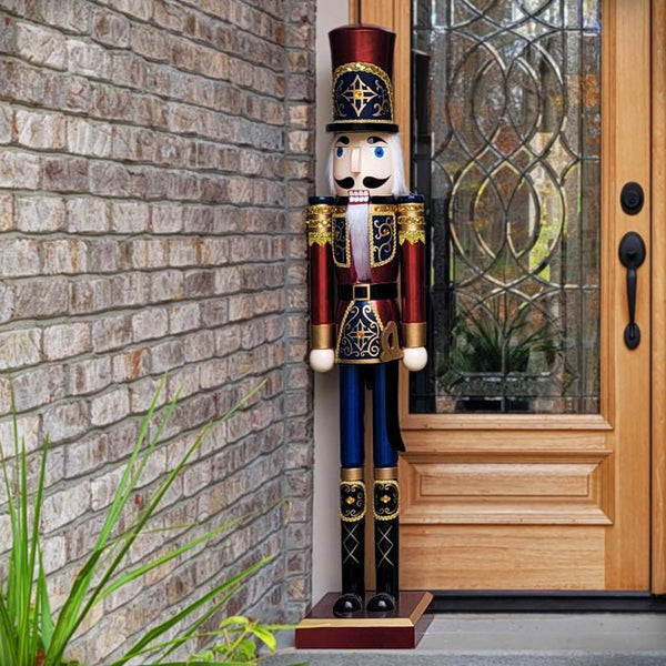 Nutcracker Soldier Wooden Christmas Statue - inthegardenandmore.com