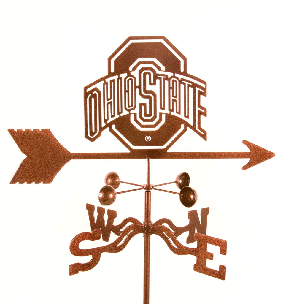 Ohio State Collegiate Rain Gauge Garden Stake Weathervane - inthegardenandmore.com