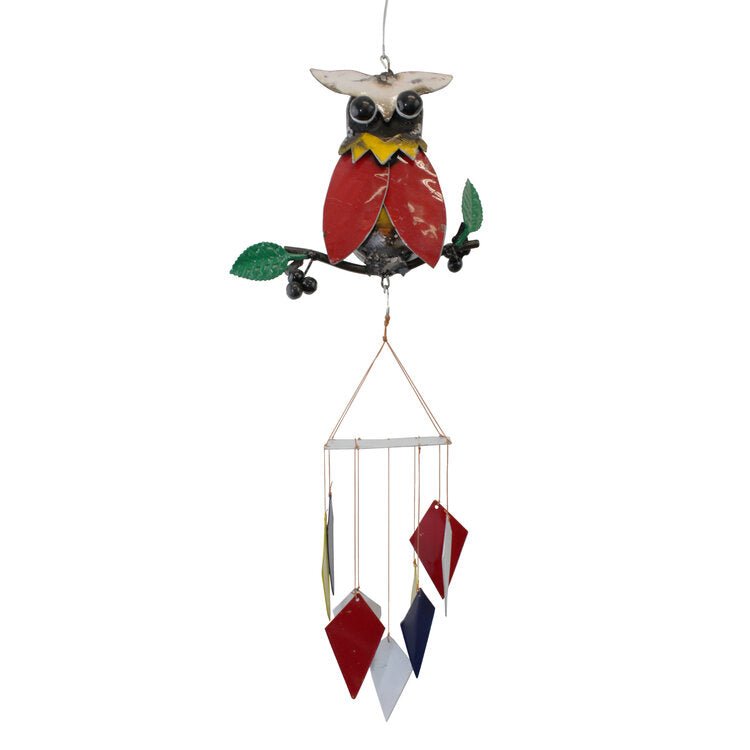 Owl Repurposed Metal Wind Chime - inthegardenandmore.com