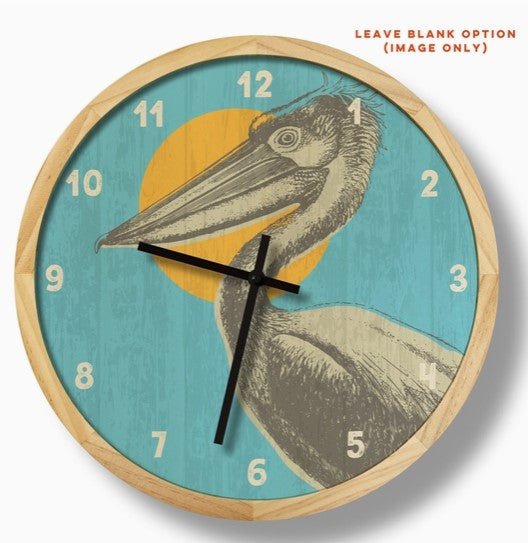 Pelican Rustic Casual Wall Clock - customizable - inthegardenandmore.com