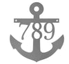 Personalized Nautical Anchor Metal House Address Sign - inthegardenandmore.com