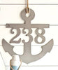 Personalized Nautical Anchor Metal House Address Sign - inthegardenandmore.com