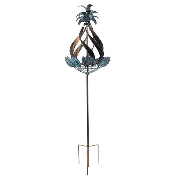 Pineapple Vertical Kinetic Wind Spinning Sculpture - inthegardenandmore.com