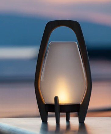 Portable and Rechargeable Indoor Outdoor LED Wood Drifter Lantern - inthegardenandmore.com