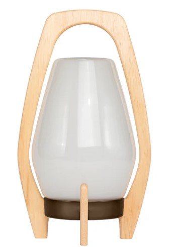 Portable and Rechargeable Indoor Outdoor LED Wood Drifter Lantern - inthegardenandmore.com