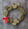 Prickly Pear Cactus Handcrafted Metal Front Door Wreath - inthegardenandmore.com