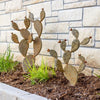 Prickly Pear Cactus Metal Yard Art Sculptures - inthegardenandmore.com