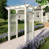 Pristine White Fairfield Vinyl Garden Arbor - inthegardenandmore.com