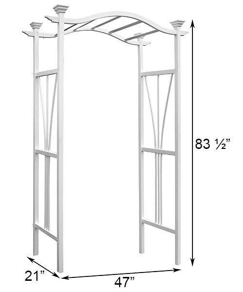 Pristine White Royal London Vinyl Arbor - inthegardenandmore.com