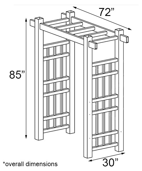 Pristine White Vinyl Windsor Arbor - 85" – Made in the USA - inthegardenandmore.com