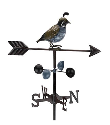 Quail Metal Weathervane Garden Stake - inthegardenandmore.com