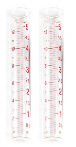 Rain Gauge Replacement Glass Tubes for In the Garden and More Rain Gauge Garden Stake Weathervane (set of 2)