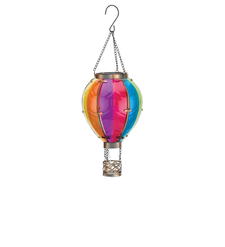 Rainbow Solar LED Powered Hot Air Balloon Lantern - inthegardenandmore.com