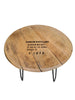 Reclaimed Bourbon Barrel Head Accent Table with Original Winemakers Stamping - inthegardenandmore.com