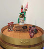 Reclaimed Oak Wine Barrel Top Lazy Susan with Double Metal Rings (Customizable) – 24” - inthegardenandmore.com